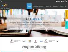 Tablet Screenshot of getaheadeducation.com